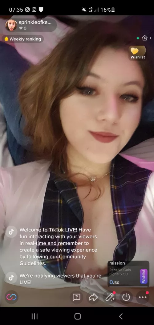 She's now live on tiktok username in pic will include link in comments too