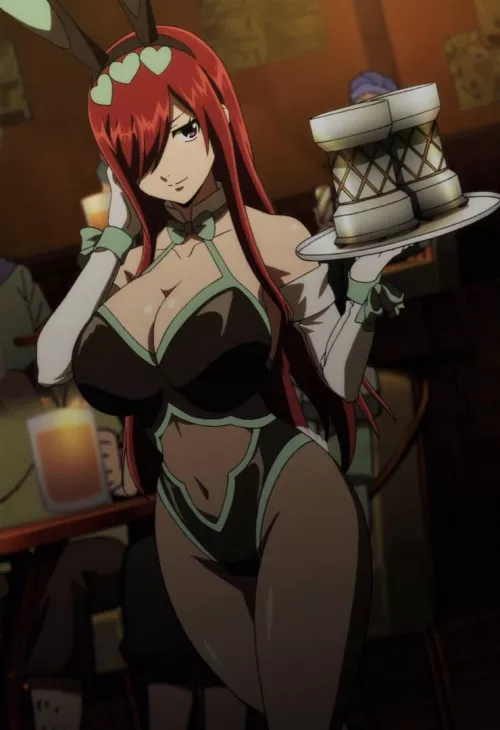 Shes so hot in this outfit 😩(hit up pms if you want to talk or share erza and fairy tail hentai)