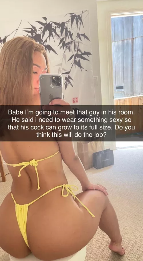Sheโs talking about the guy with the huge cock she met at the pool. Whatโs your reply? (Part 2)