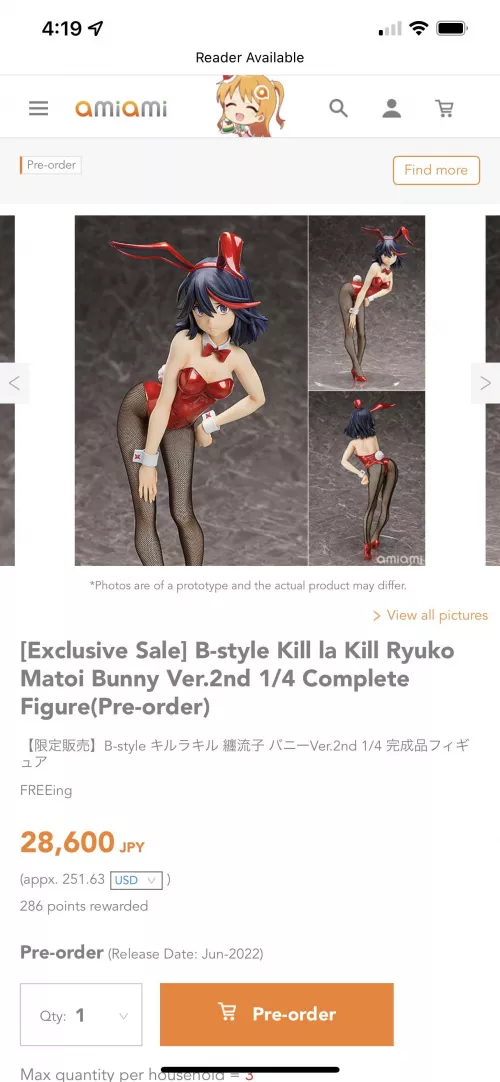 She’s up for preorder at amiami, for anyone interested