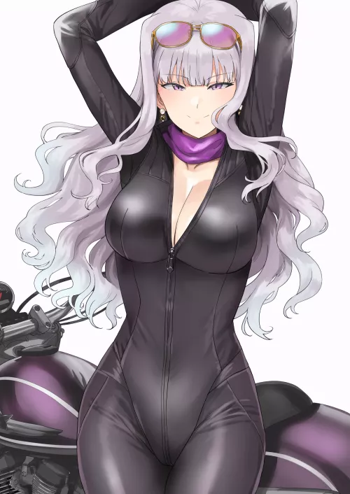 Shijou Takane Bikesuit Arms Up (Tsurui ) [Idolmaster]