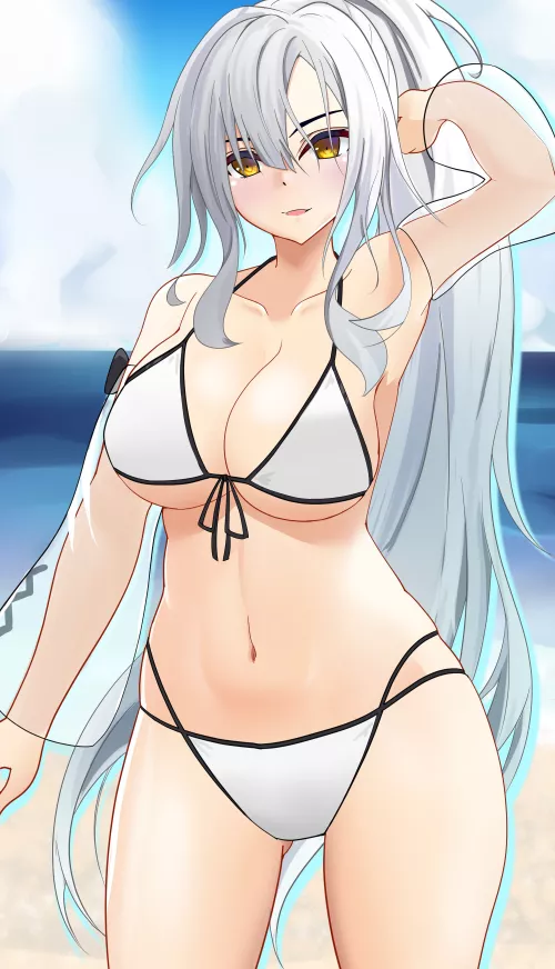 Shkikkan-sama, let's go for a swim~❤ (HMS Drake, Azur Lane, Royal Navy Faction)