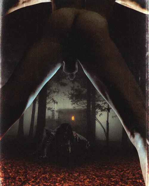 “Shoot some nudes in the woods for me” she said....”it’ll get me so hot” she said.... she knew what would be waiting for me. Happy Halloween!