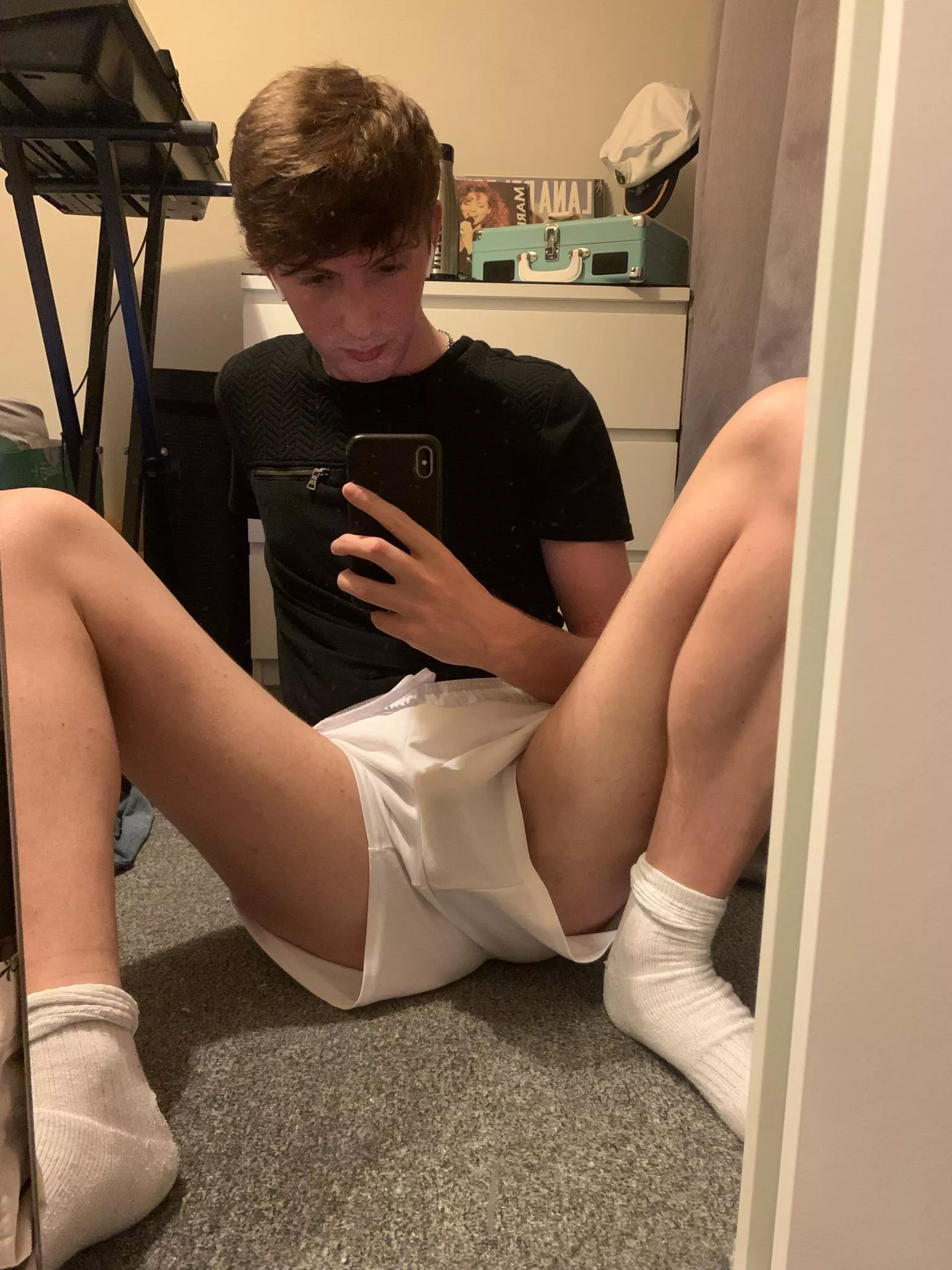 Shorts and socks make me so horny 😈