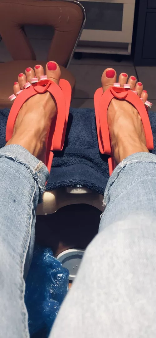 Should I let hubby cum on my fresh painted toes?