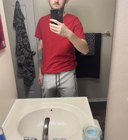 Should I return my sweatpants since my bulge sticks out too much?