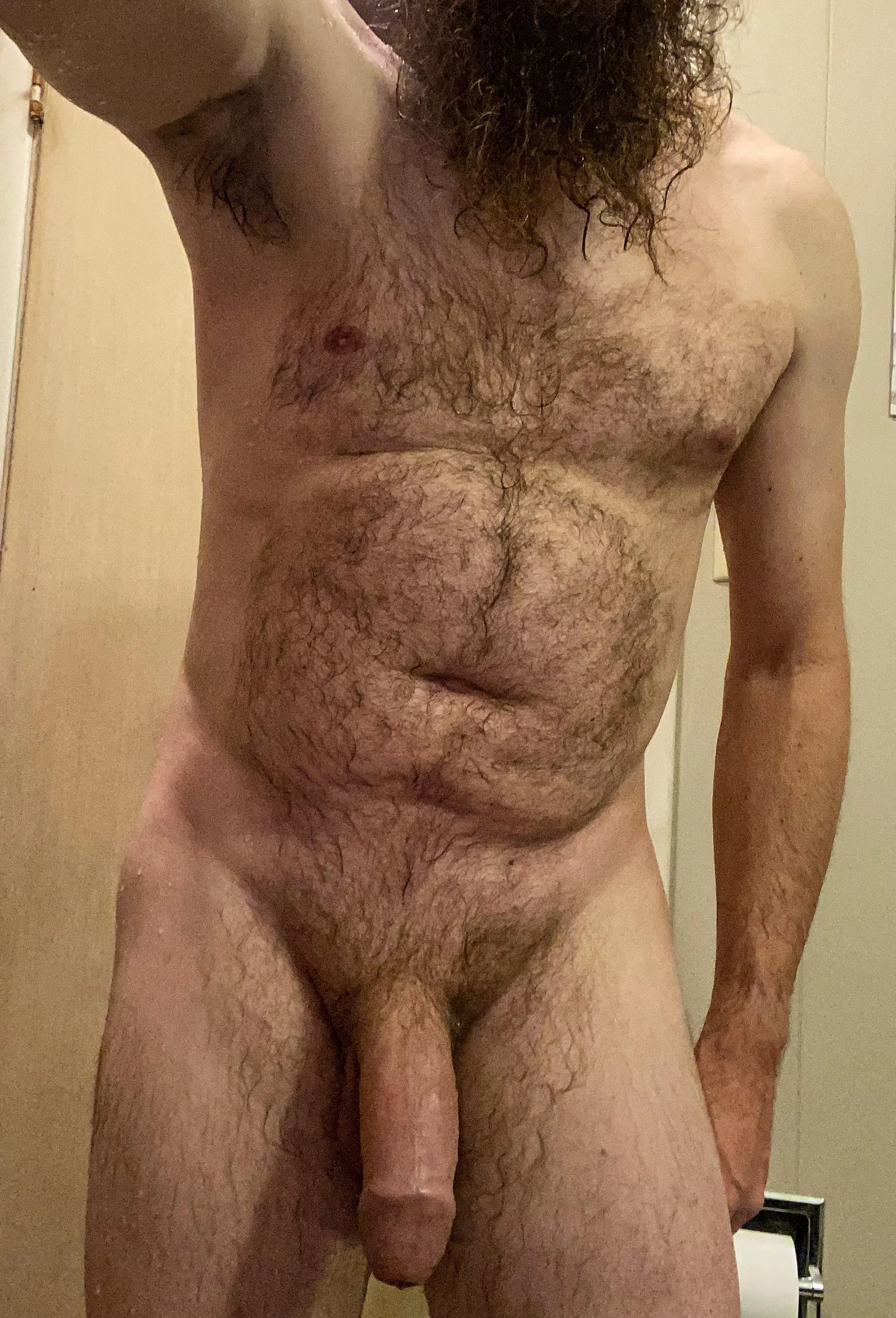 Shower fresh chest hair