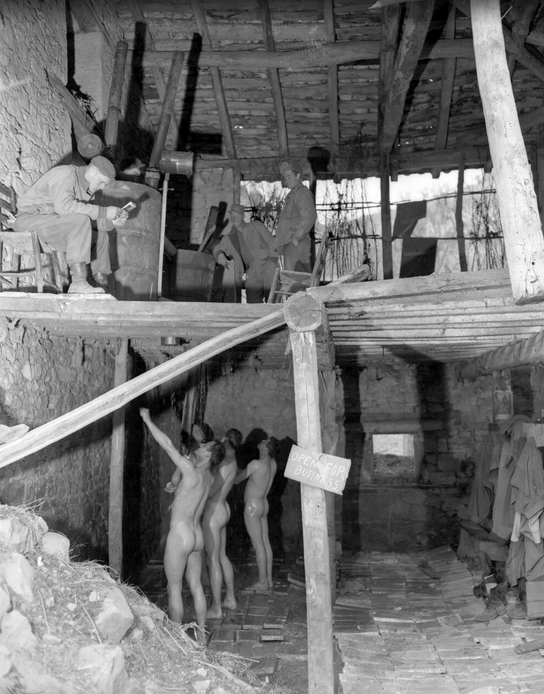 Shower in WW2...