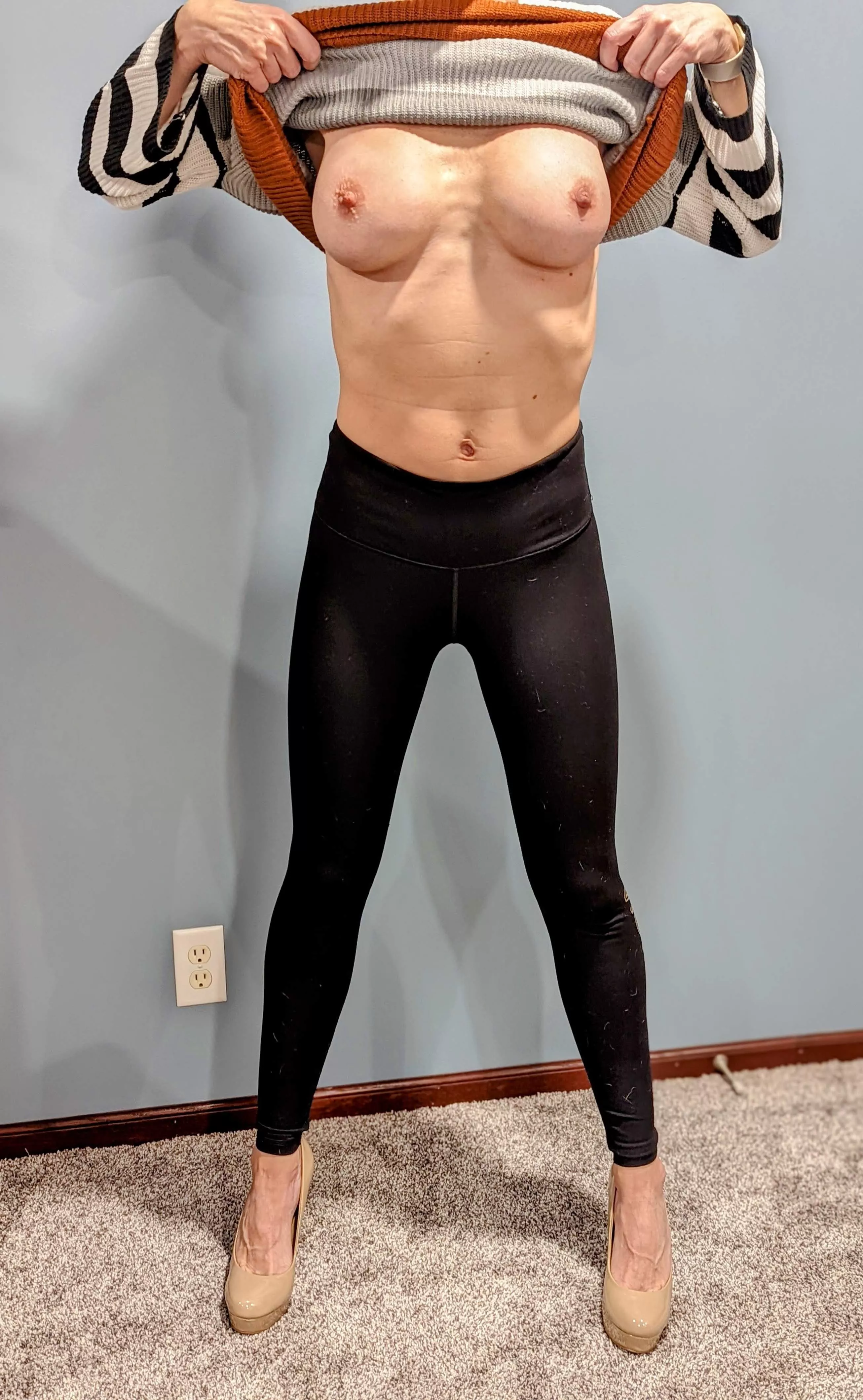 Showing off her new sweater, thoughts???