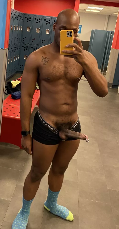 showing off in the locker room