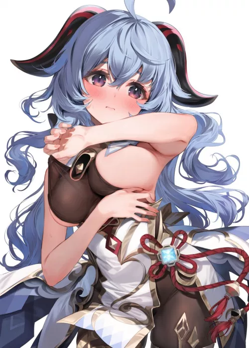 Side boob Ganyu by (parsley_f) [Genshin Impact]