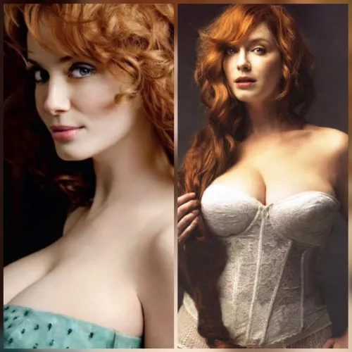 Side/front profile of Christina Hendricks