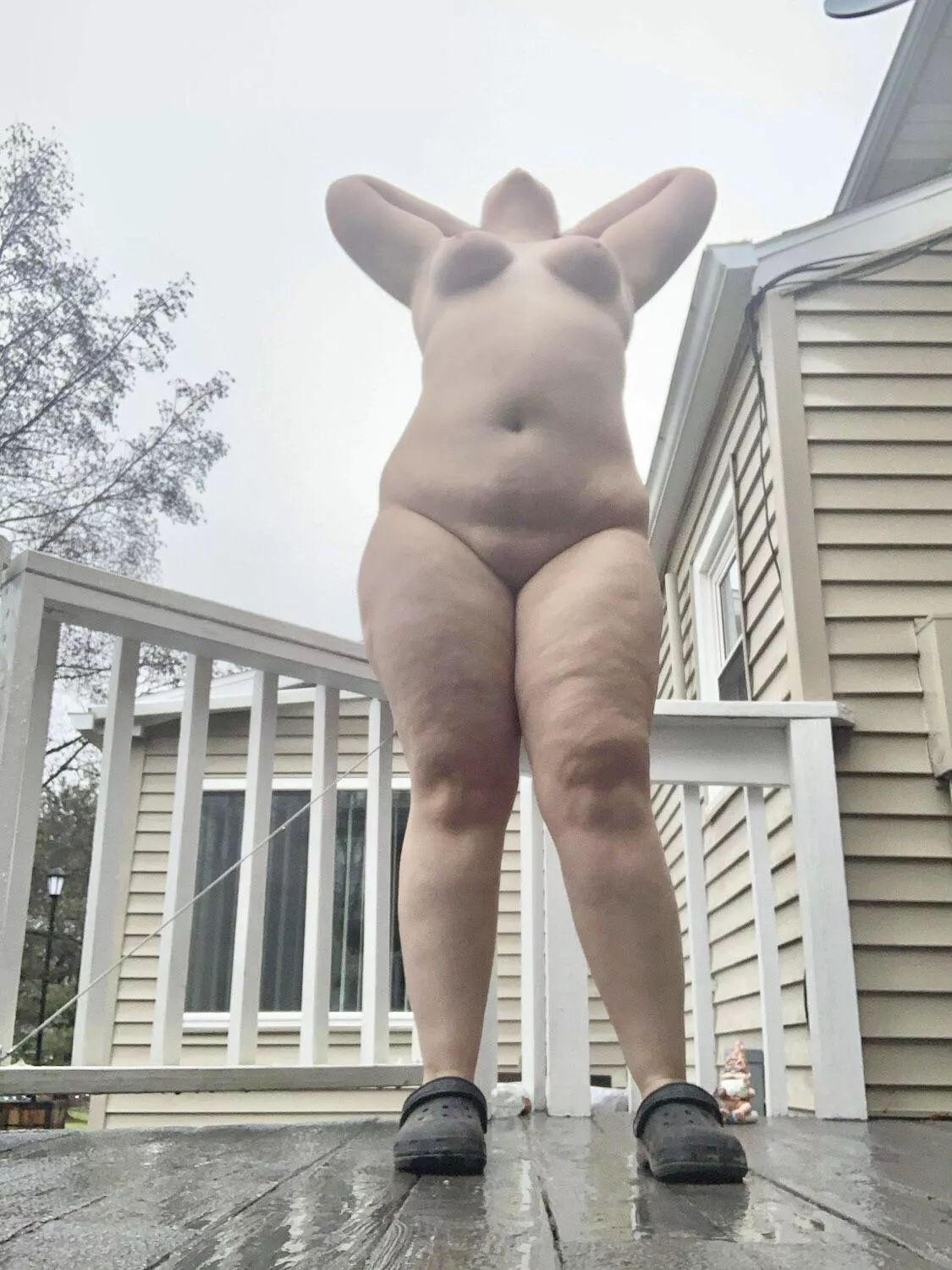 Singing in the rain.