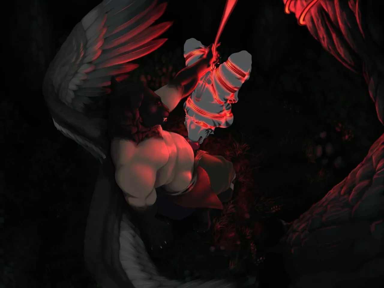 Sitri teaching one of his devoted followers a valuable lesson (CyanBLuric)