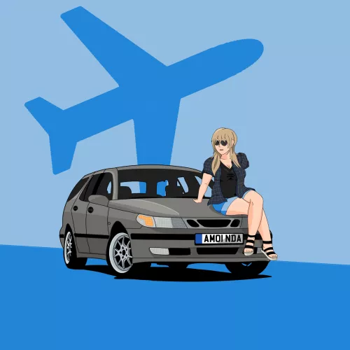 Sitting on the hood [Original]