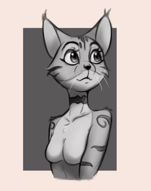 Sketch of my cat girl, Chris. ~ Art by me 🍪