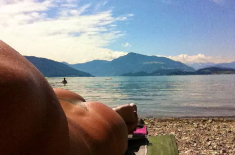 Skinny dipping and sunbathing โ๏ธ