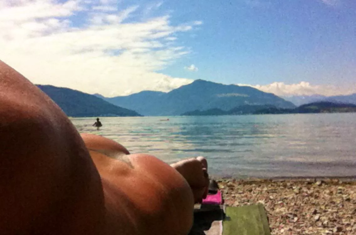 Skinny dipping and sunbathing ☀️