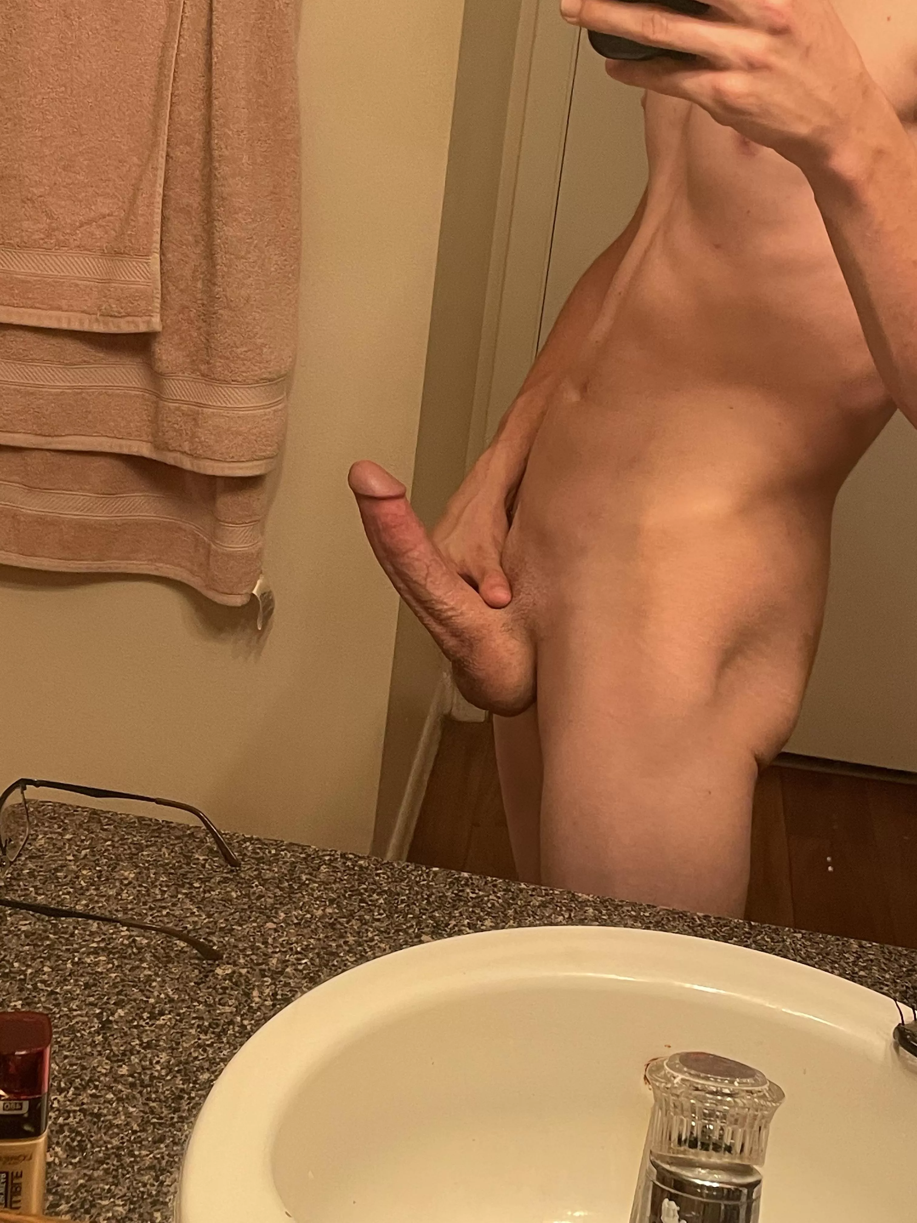 Skinny guy with a big cock?