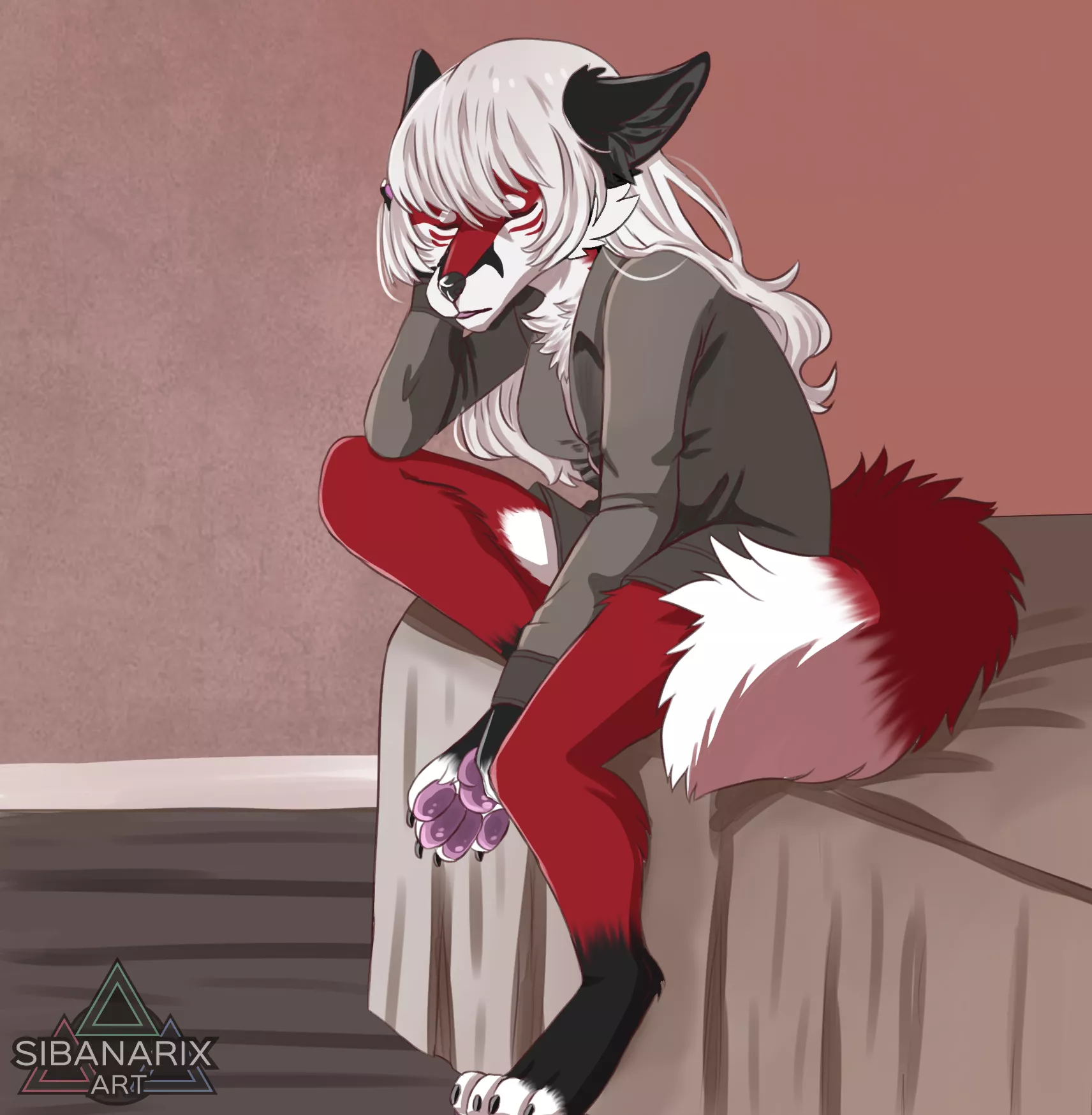 Sleepy fox (art by me, @Sibanarix on Twitter)