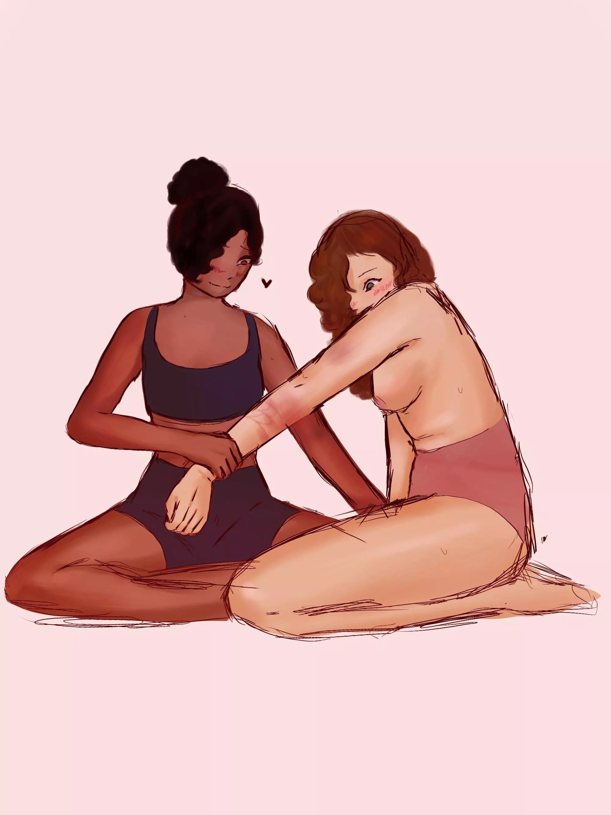 small doodle I did. they’re both enjoying the rope marks <3 small doodle I did. they’re both enjoying the rope marks <3