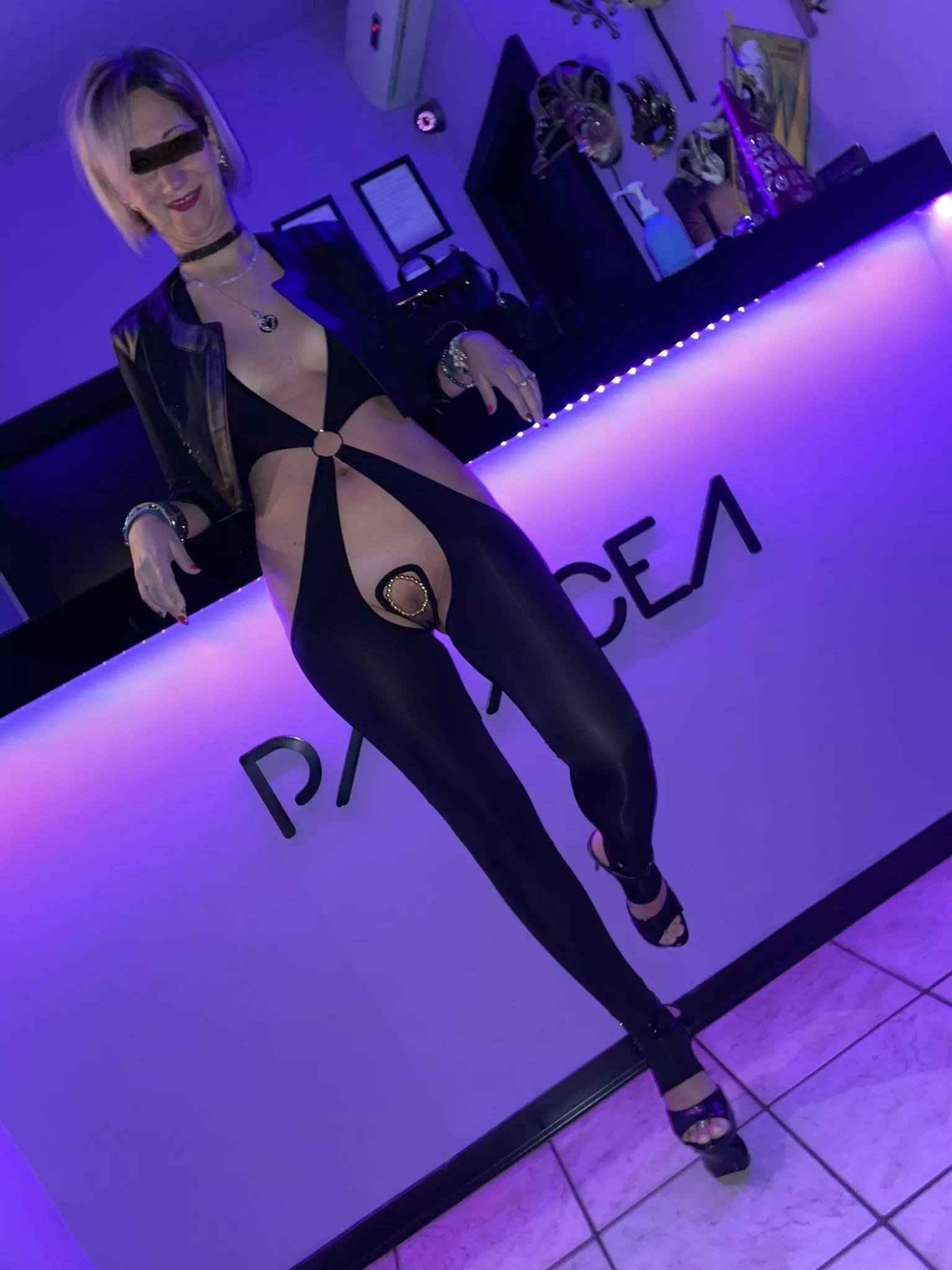 smiling in the night club