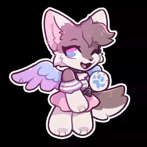 Smol Snow says hi - art by @3rdPerson_IZ on Twitter