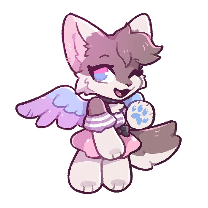 Smol Snow says hi - art by @3rdPerson_IZ on Twitter