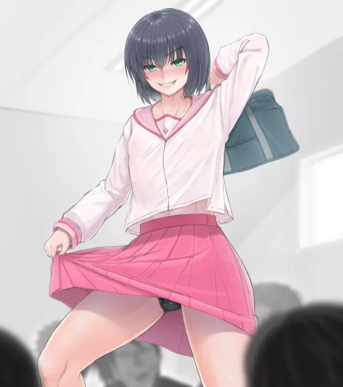 Smug Crossdresser in Sailor Uniform