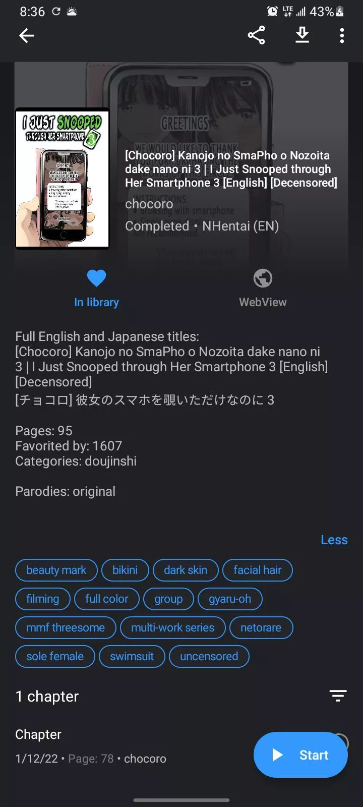 Snooping through her smartphone! The update got me so fuckd up.... still came tho....