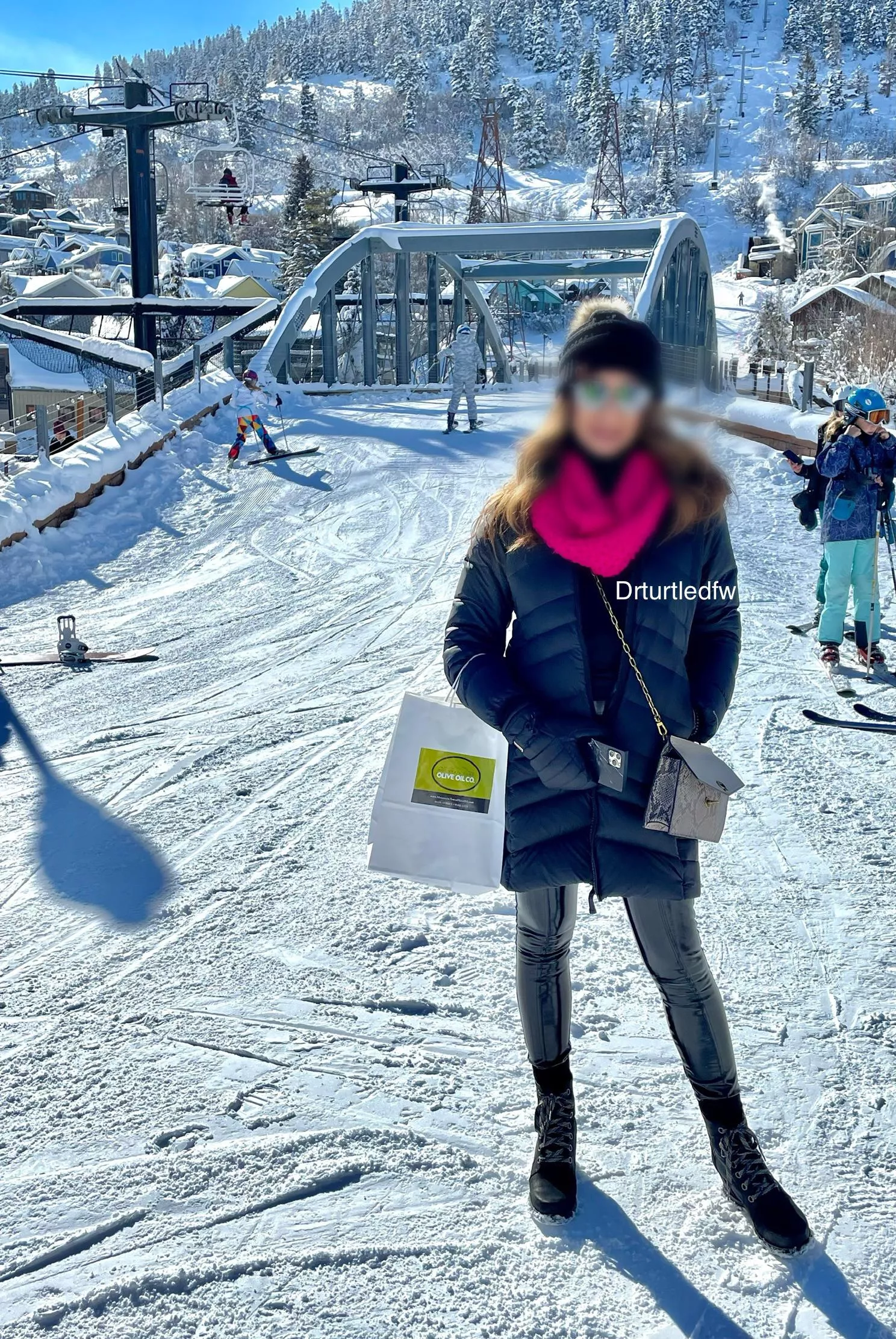 Snow and shinny pants. Sexy combo 59(f)