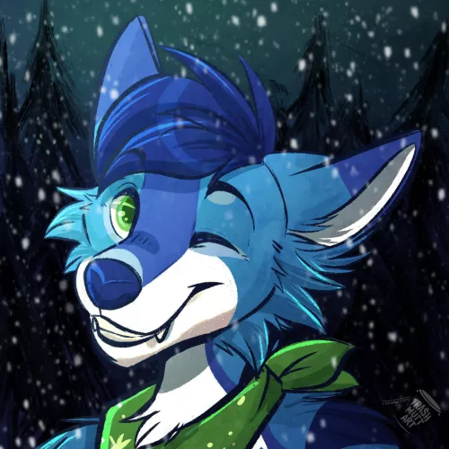 Snowy in the Snow ❄️ (art by me - TrashmuttArt on Twitter)