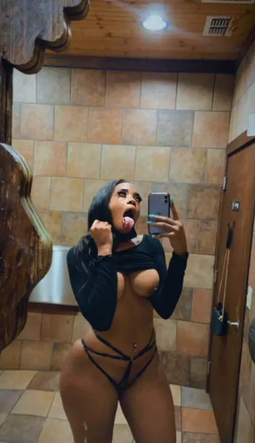 Snuck in the men’s room hoping to get caught