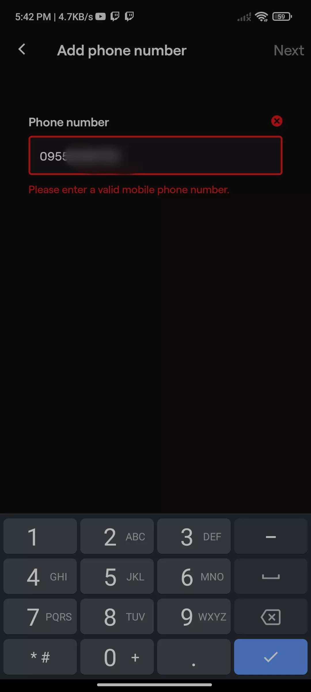 so basically i just want to add my phone number to my account, ive having a issue to put my phone number, and it said its not valid phone number. any ideas could fix?