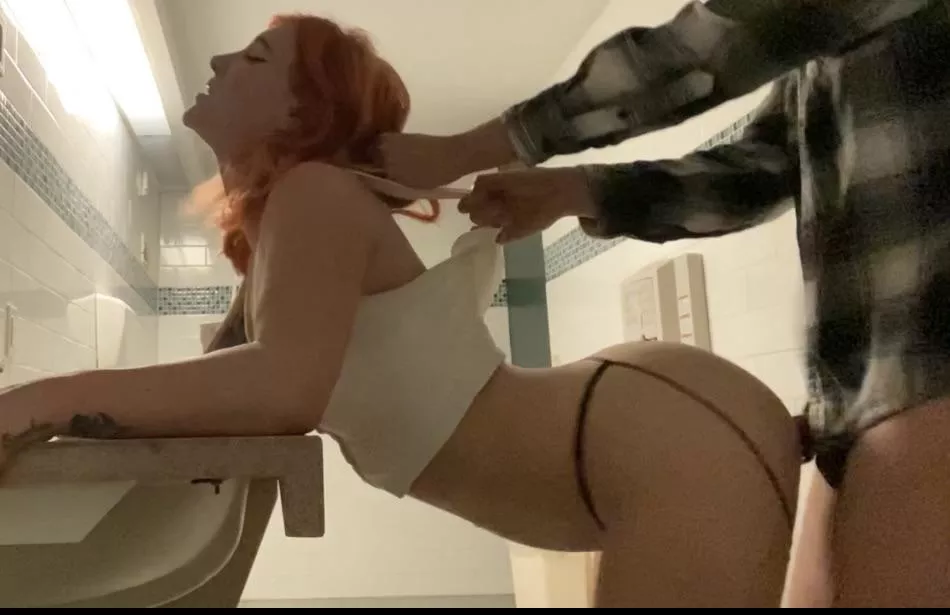 so imagine you’re the janitor walking in to clean the public bathroom… but we’re in here