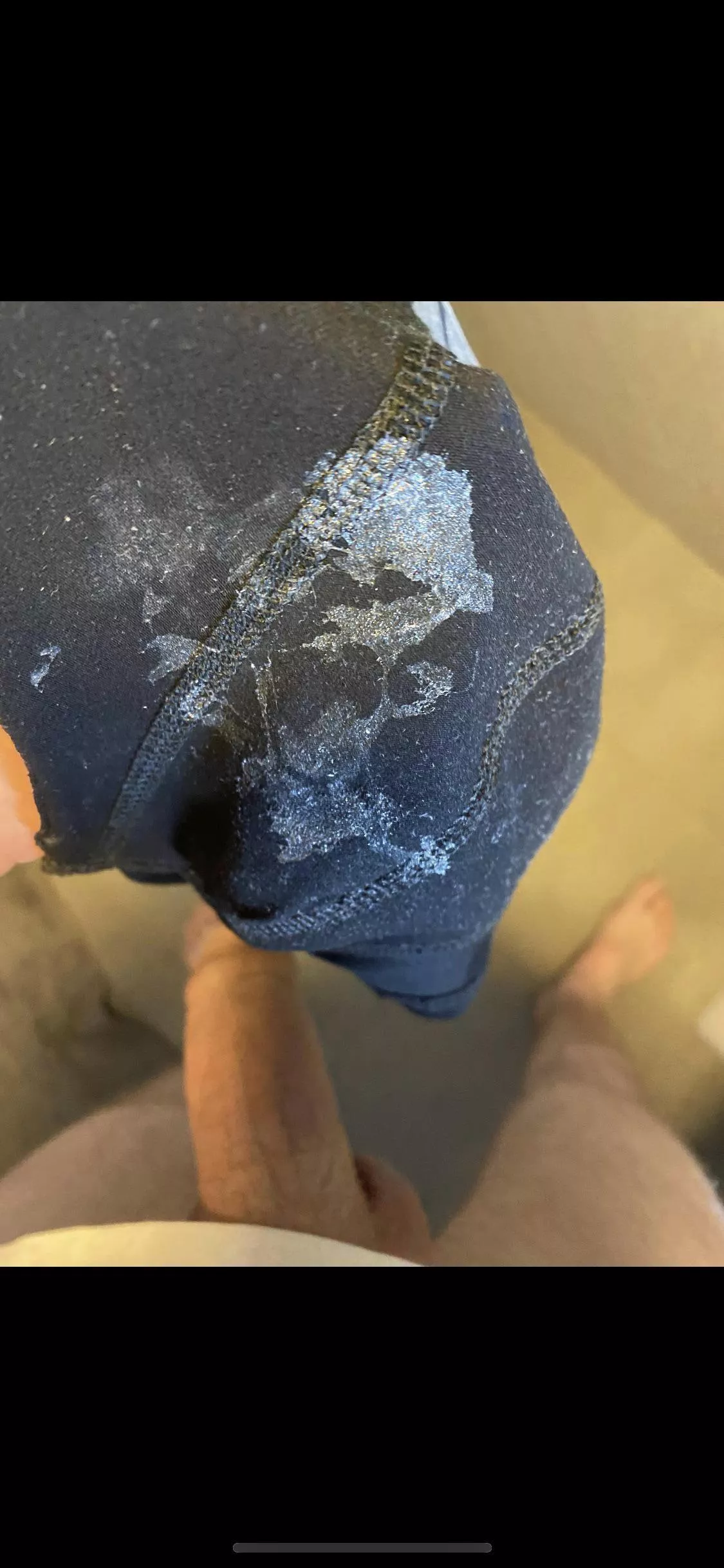 So much precum from being so hard, for too long, on the drive home 🍆💦 x