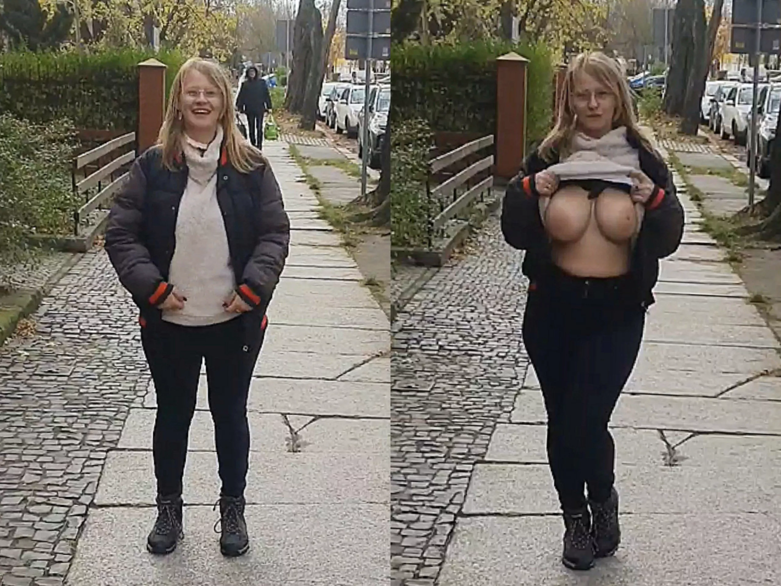 So you're walking down the street and you think to yourself, I wonder what kind of breasts this girl has. And what? Now you know. So you're walking down the street and you think to yourself, I wonder what kind of breasts this girl has. And what? Now you know.