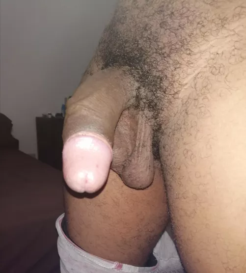 Soft cock, uncut blacl latino.