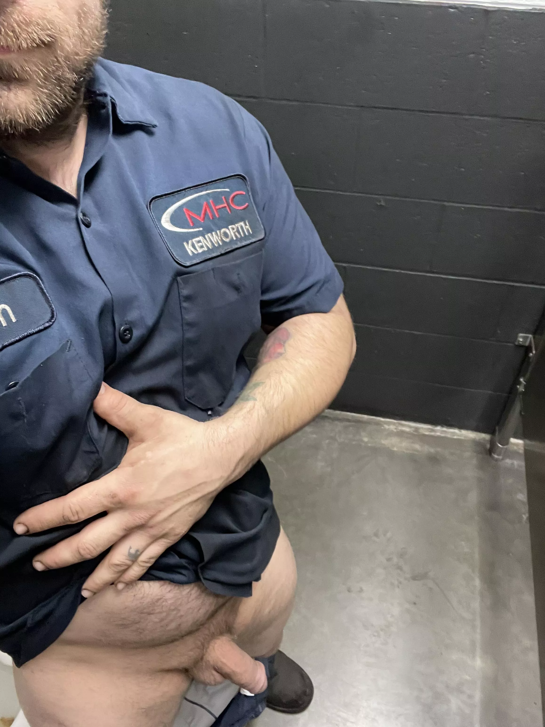 Softie hanging out before work