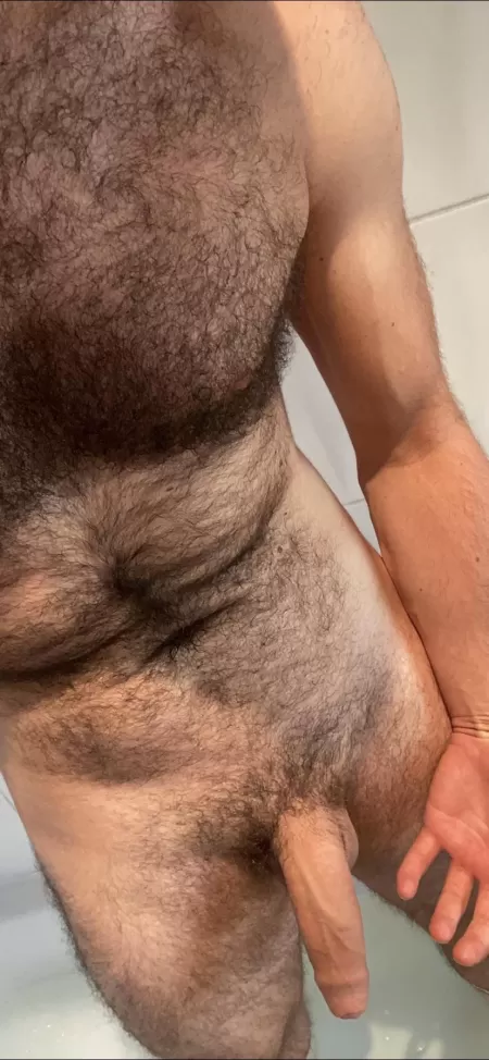 Softy about to shower