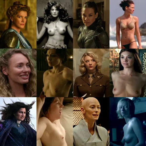 Some fine ladies of the MCU - Part 5 (On/Off) [From Left to Right - Rene Russo, Evangeline Lilly, Laura Haddock, Natalie Dormer, Kathryn Hahn, Tilda Swinton]