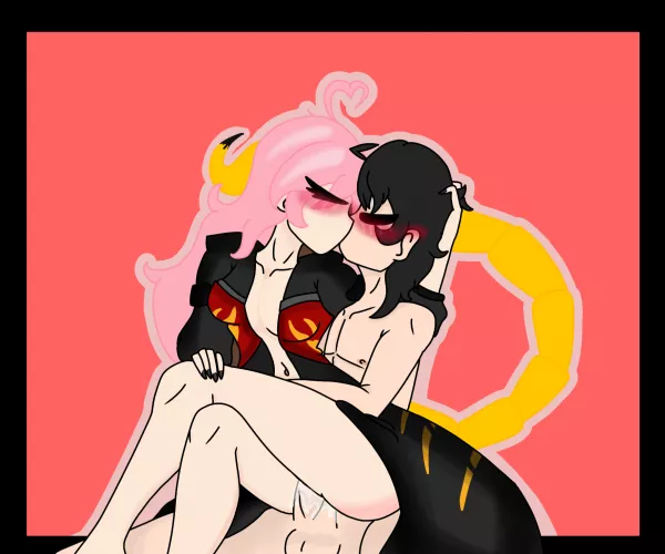 Some fun time featuring Neopolitan X Crimson Flame [OC] (Poisonous Icecream)