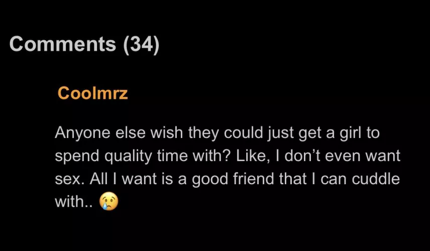 Somebody give this man a hug fr