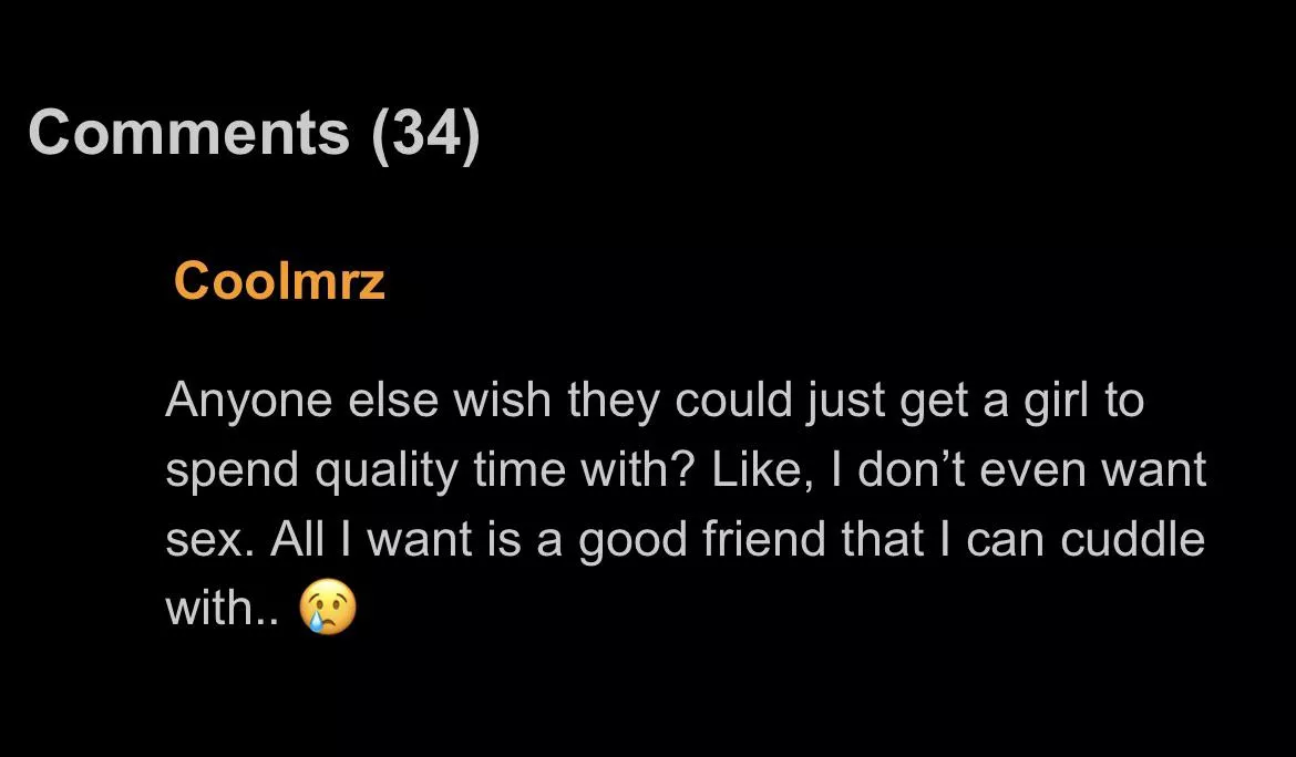 Somebody give this man a hug fr