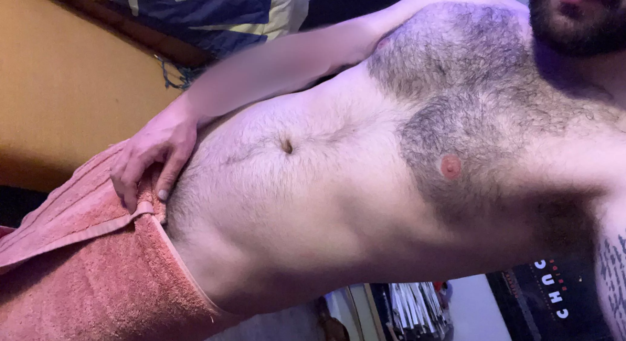 Someone give man reason to drop the towel