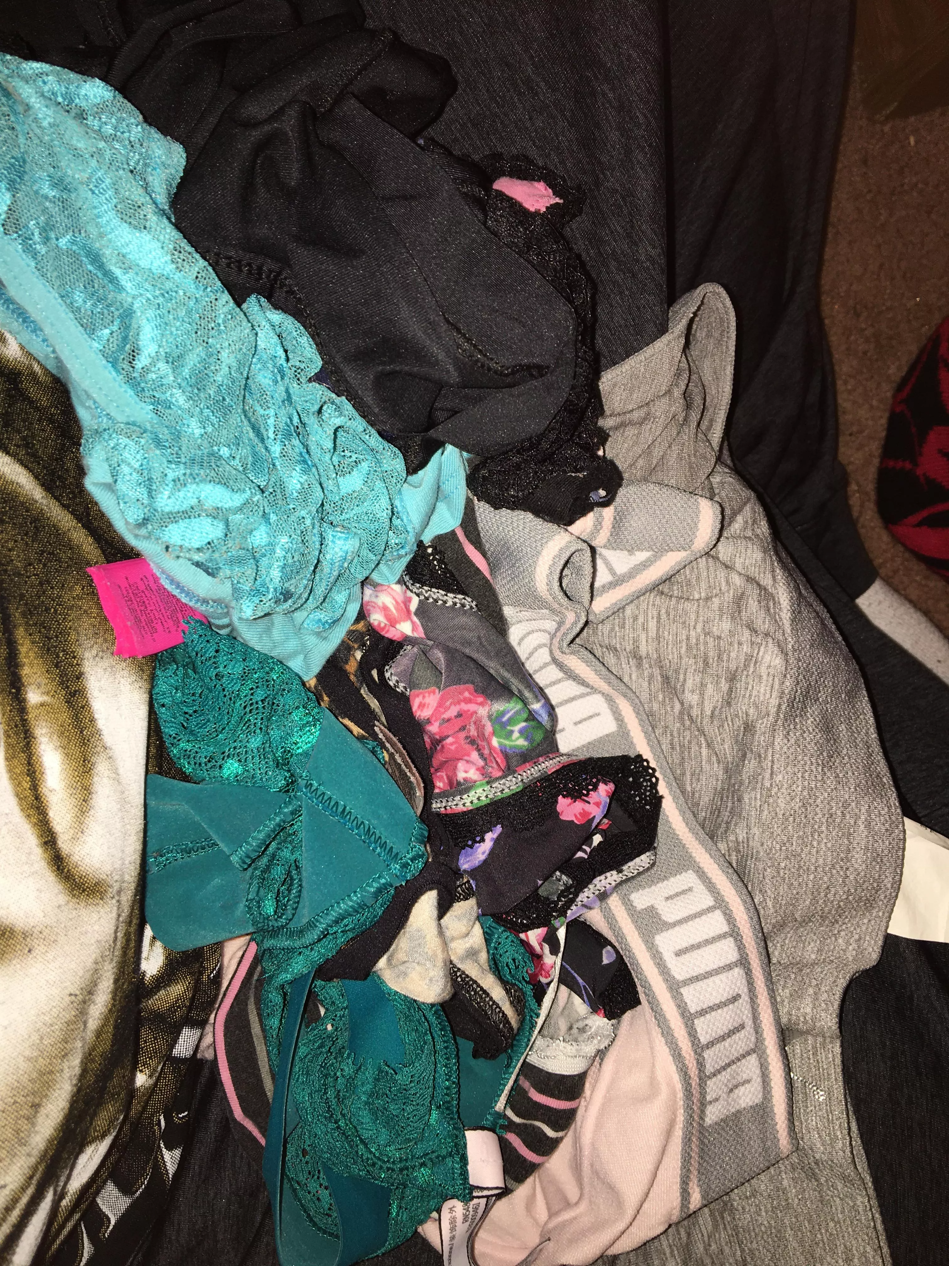Sometimes I just sit here and admire my collection panties I stole🥵(mixed with cousins, aunts, my moms) Sometimes I just sit here and admire my collection panties I stole🥵(mixed with cousins, aunts, my moms)