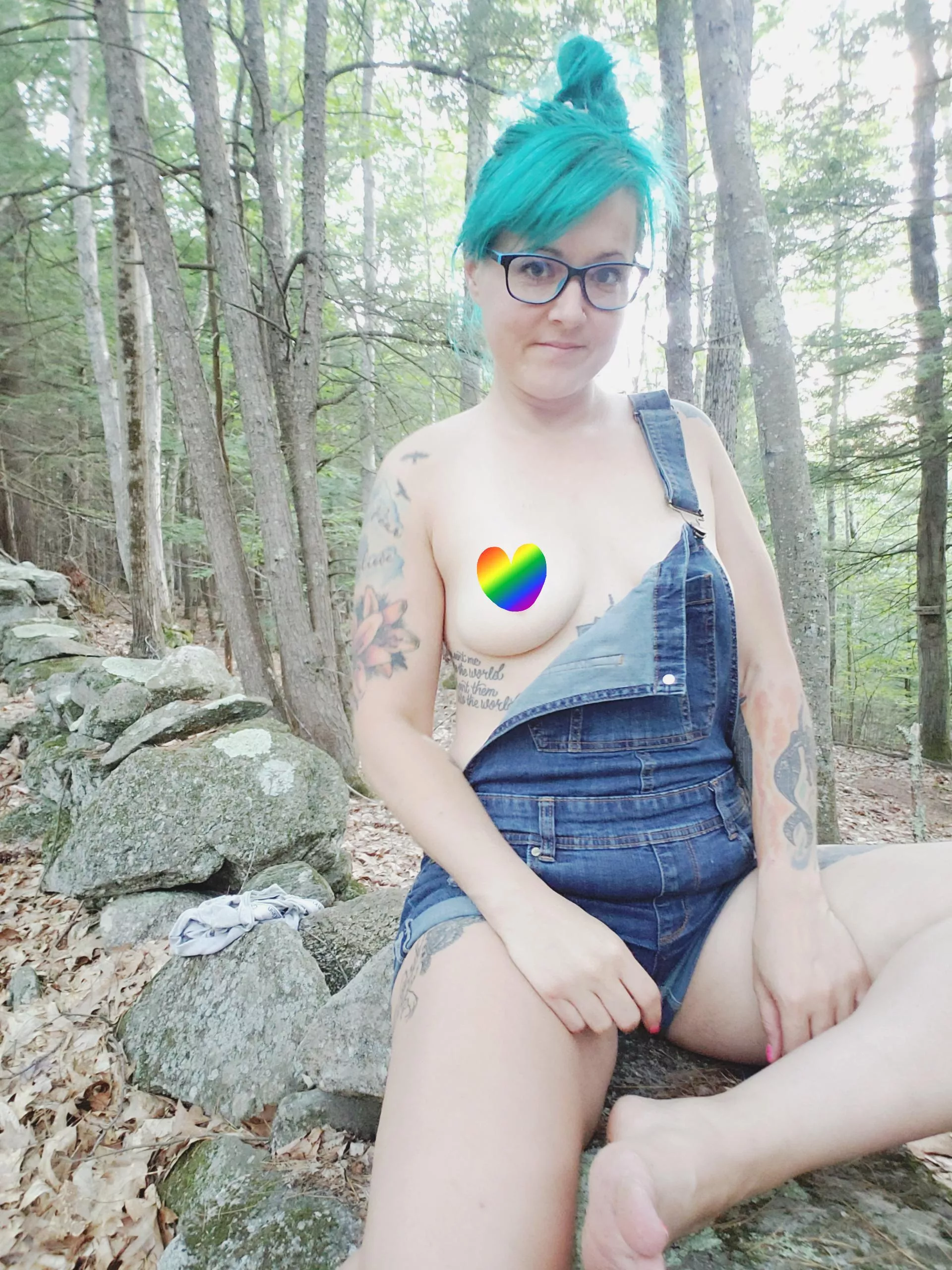 Sometimes you just have to wear your overalls over nothing. Sometimes you just have to wear your overalls over nothing.