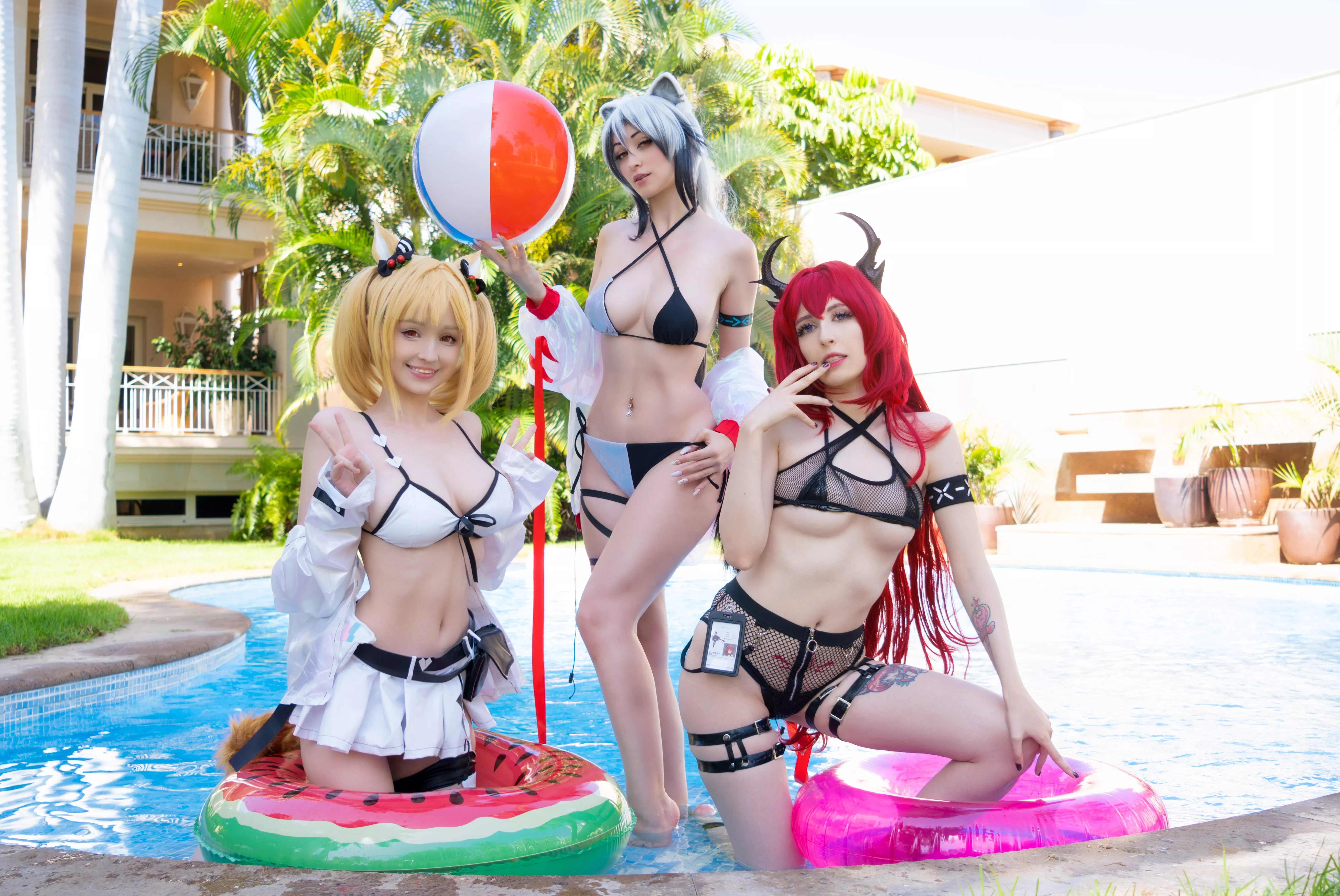 Sora, Schwarz and Surtr from Arknights by Hidori Rose, LienSue and Kerocchi