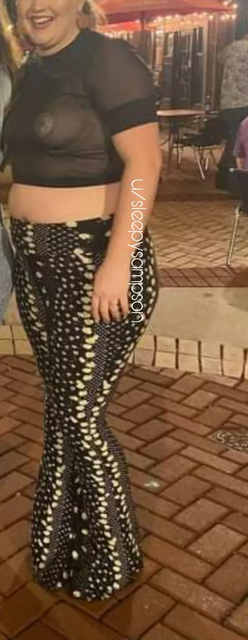 Spent new years in a see through shirt with daisies on my nipples, this weather is crazy [oc]