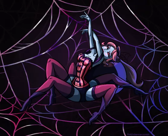 Spider girl pin-up